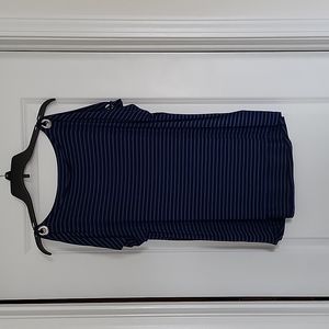 Stripped blue and black shirt, L